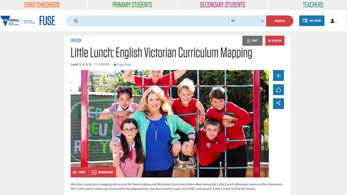 Little Lunch Series and Resources Available in Victoria‚Äôs FUSE Portal